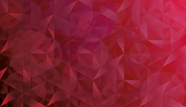 Abstract vector background. Multicolor geometric background in raspberry, pomegranate, ruby, red. Polygonal crystal structure, 3d