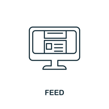 Feed icon. Simple element from social media collection. Creative Feed icon for web design, templates, infographics and more