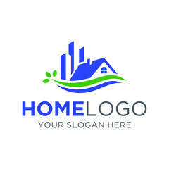 Real estate eco friendly logo