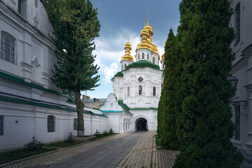 Fototapeta na wymiar All Saints Church at Pechersk Lavra Monastery Complex - Kiev, Ukraine
