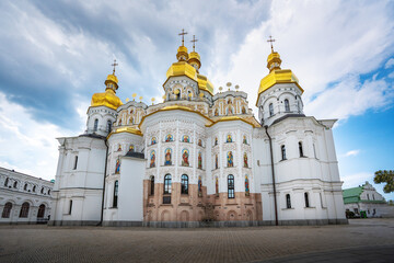 Fototapeta na wymiar Dormition Cathedral at Pechersk Lavra Monastery Complex - Kiev, Ukraine