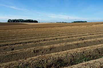 Seraucourt-le-Grand France - 28 July 2020 - Picardie countryside in Aisne Department in France