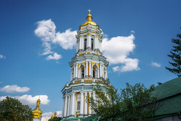 Fototapeta na wymiar Great Lavra Bell Tower at Pechersk Lavra Monastery Complex - Kiev, Ukraine