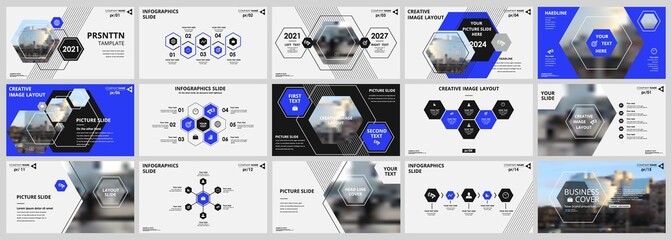 Abstract white, blue slides. Brochure cover design. Fancy info banner frame. Creative set of infographic elements. Urban. Title sheet model set. Modern vector. Presentation templates, corporate.