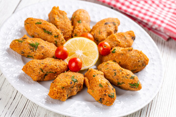 Mercimek Koftesi, Traditional Turkish Food with Bulgur and Lentil