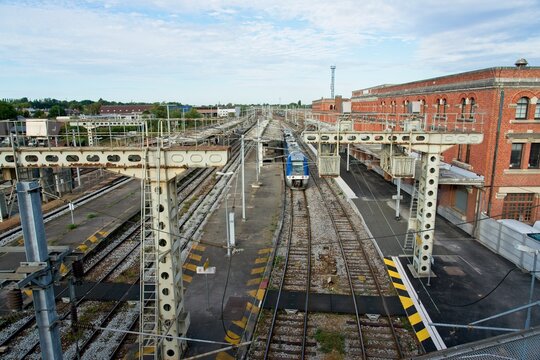 Saint-Quentin France - 27 August 2020 - Railway station in St Quentin in Hauts de France