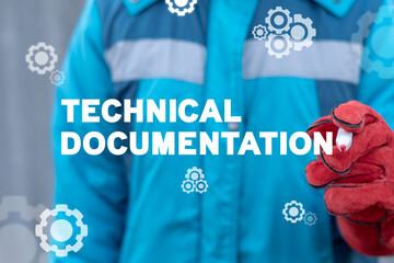 Industry concept of technical documentation.