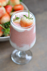 strawberry smoothie or strawberry yogurt smoothie