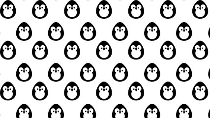 Penguin egg seamless pattern 