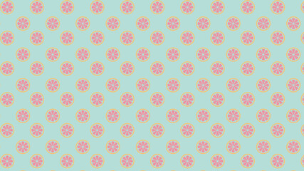 pink grapefruits seamless pattern 