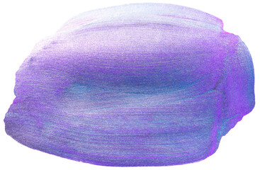 Purple watercolor stain on a white background. Element