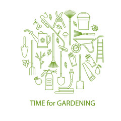 Set of garden tools. © LenaBelkin