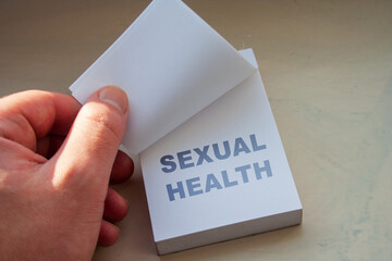 SEXUAL HEALTH message concept. Protection from hiv, aids, syphilis. Use condom during sex. Sexuality campaigns