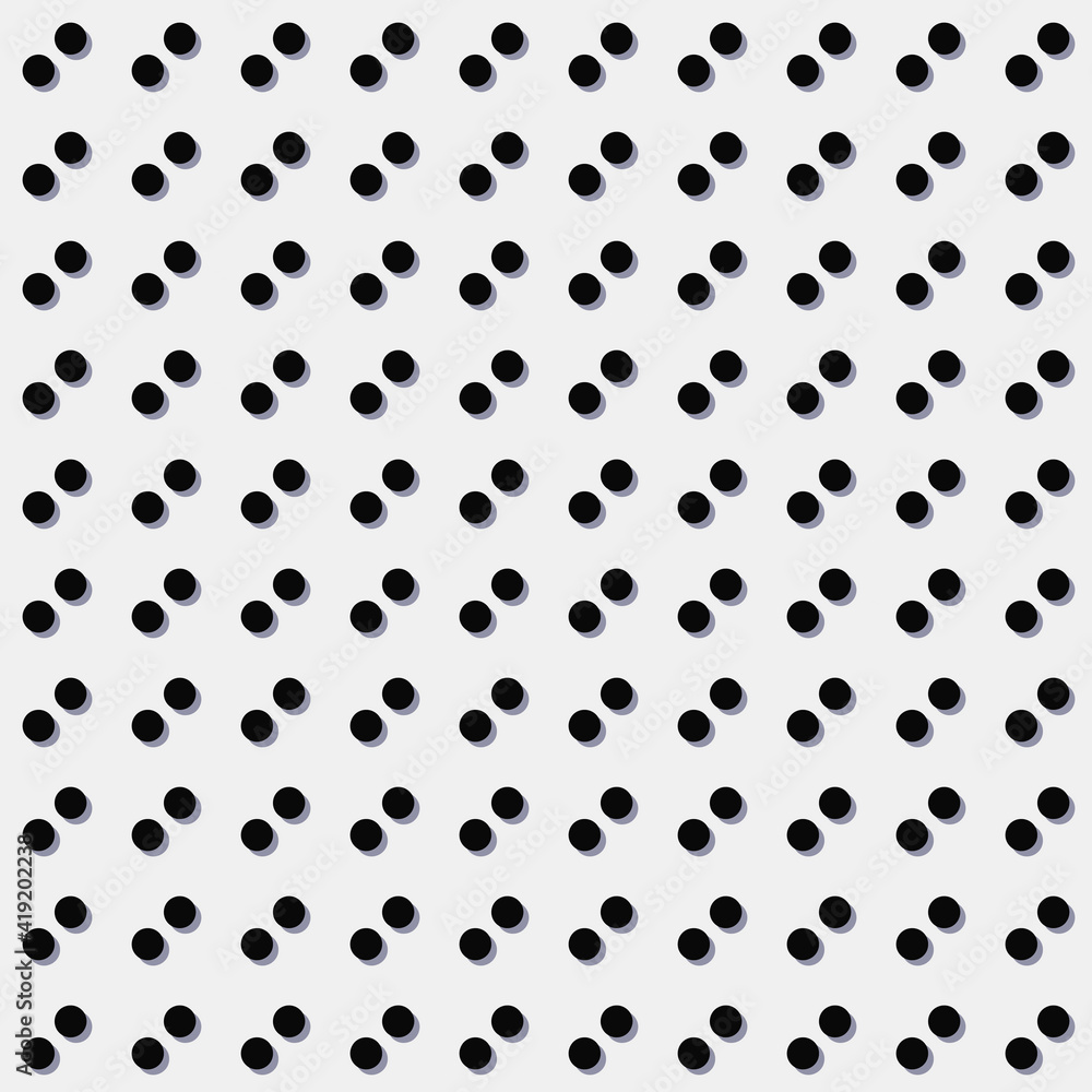 Poster Double Dots Pattern. Black Dots Pattern. Vector.