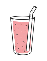 pink shake isolated