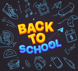 Fototapeta na wymiar Back to school special offer. Vector banner