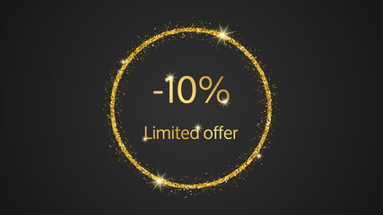 Limited offer gold banner