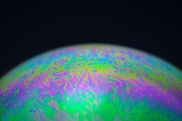 Abstract background soft focus psychedelic of soap bubble colorful texture is Macro Photography...