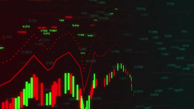 Stock exchange market chart of crypto currency online