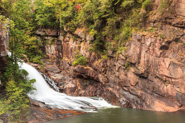 waterfall in the mountains
