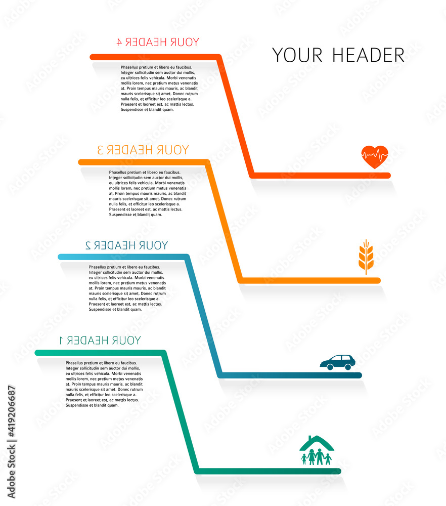 Wall mural design elements loop style background business presentation template. vector illustration eps 10 for