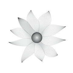 Flower Vector. linear Colorful logo