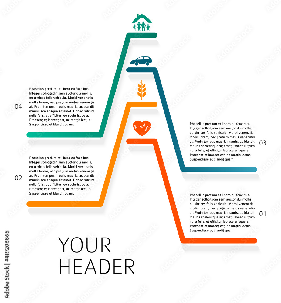 Wall mural design elements loop style background business presentation template. vector illustration eps 10 for