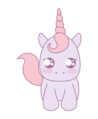 cute unicorn isolated