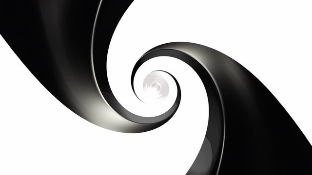 TWO COLORS Tunnel Flag Animation, Black and White, Loop, 4k
