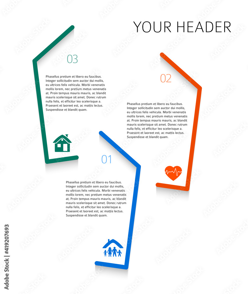 Wall mural design elements loop style background business presentation template. vector illustration eps 10 for