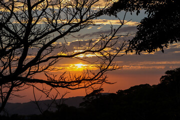 Fototapeta premium sunset Costa Rica golden hour 