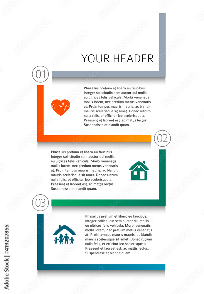 Wall mural design elements loop style background business presentation template. vector illustration eps 10 for