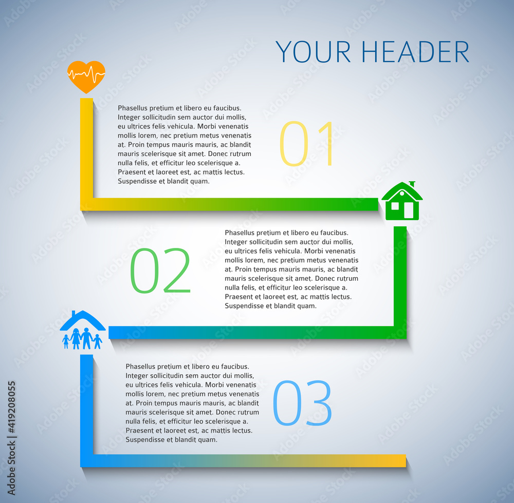 Wall mural design elements loop style background business presentation template. vector illustration eps 10 for