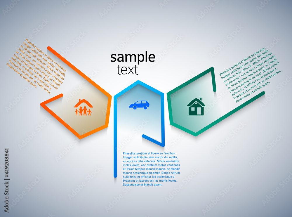 Wall mural design elements loop style background business presentation template. vector illustration eps 10 for