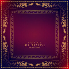 Royal decorative luxury frame background design