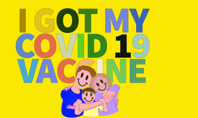 I got my covid 19 vaccine with yellow background
