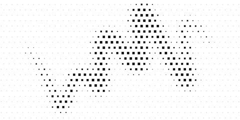 Halftone texture with geometric figures.