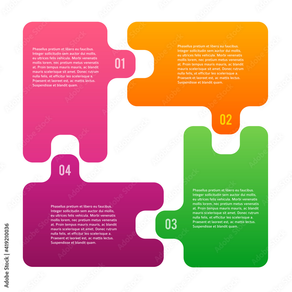 Poster design elements puzzle style background business presentation template. vector illustration eps 10 f