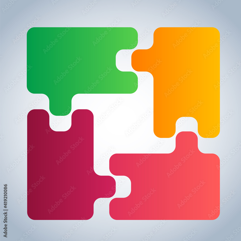 Sticker design elements puzzle style background business presentation template. vector illustration eps 10 f