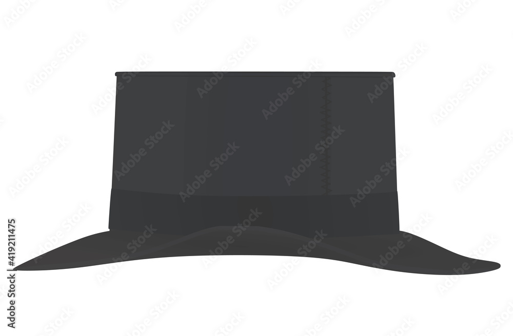 Wall mural grey retro hat. vector illustration