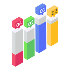 
Home analytics isometric editable icon 

