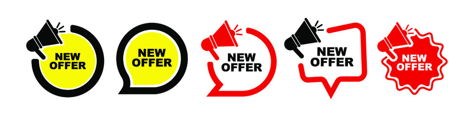 new offer sign on white background	