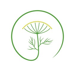 Dill logo. Isolated dill on white background