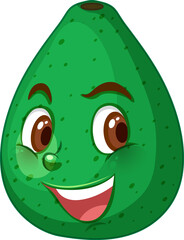 Pomelo cartoon character with facial expression