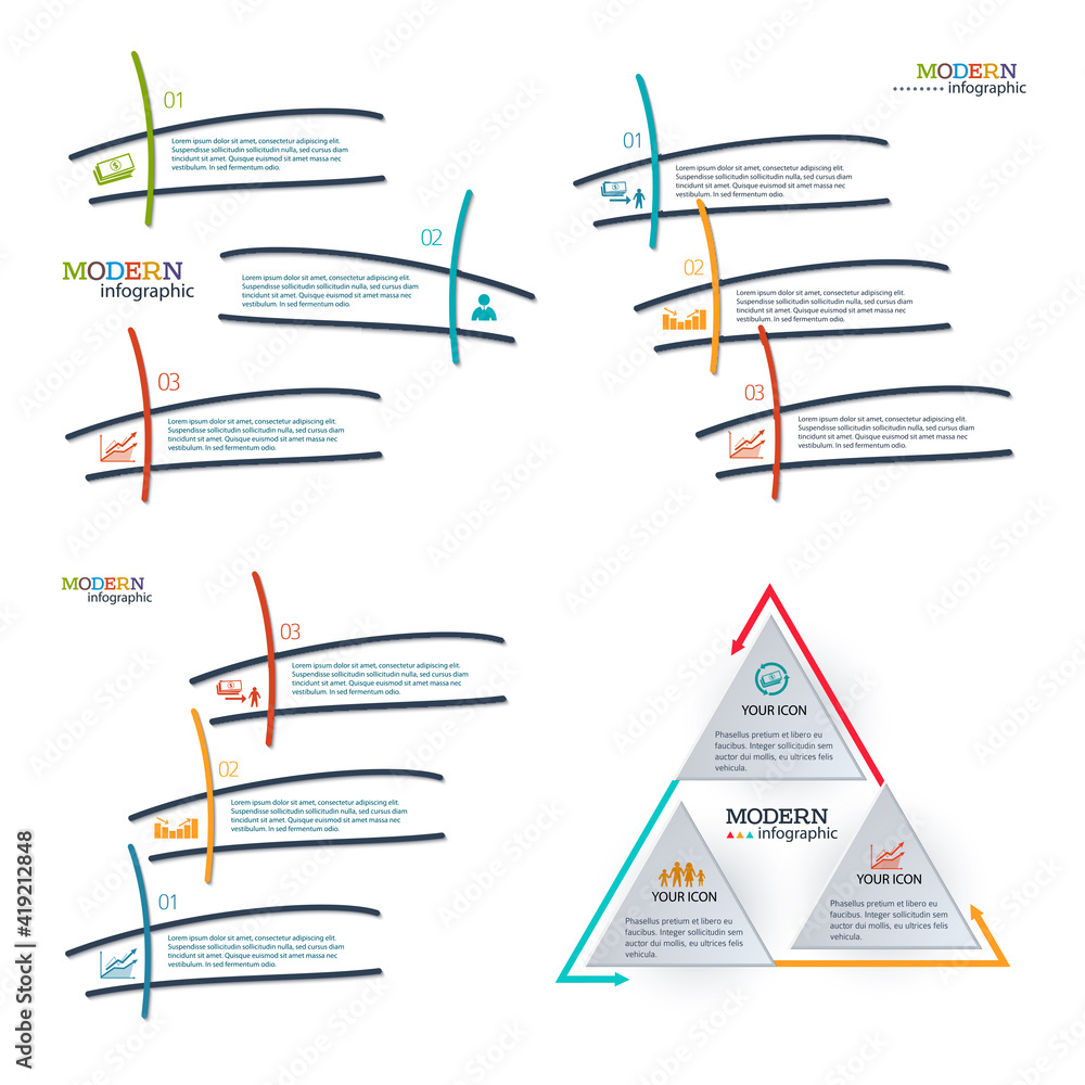 Poster design elements infographic style background business presentation template. vector illustration eps