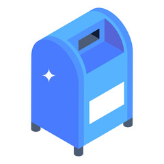 
Trendy unique isometric style icon of letterbox 

