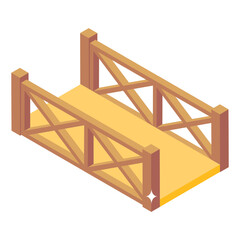 
Trendy unique isometric icon of road bridge 

