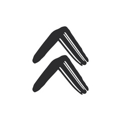 Swipe Up Icon Vector Design.