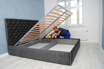 assembling a new bed