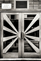 Beautiful vintage wooden door in Benidorm